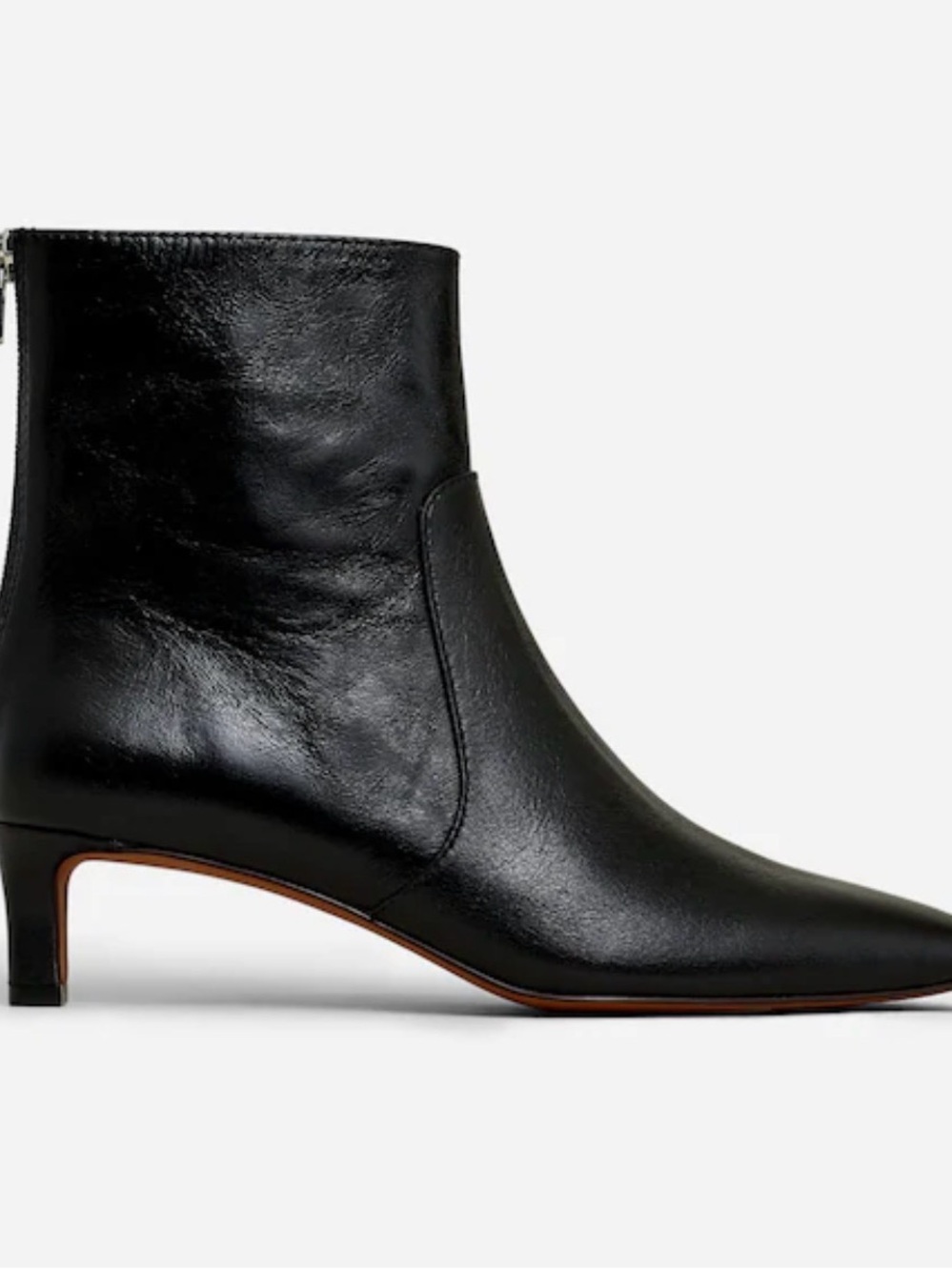 Madewell the Dimes Kitten-Heel Boot True Black, Size 7.5 Fall Ankle Minimalist